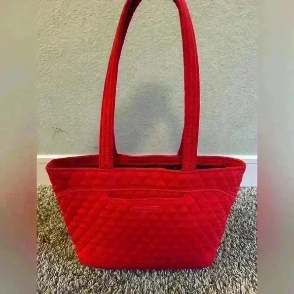 Vera Bradley travel tote red quilted cotton bag - Picture 1 of 9